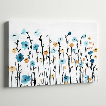 Ariaana ” Floral And Botanical Beautiful Growth, Cabin / Lodge Blue ” by Oliver Gal - Chic Decora