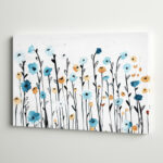 Ariaana ” Floral And Botanical Beautiful Growth, Cabin / Lodge Blue ” by Oliver Gal - Chic Decora