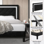 Arielis Upholstered Platform Bed - Chic Decora