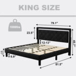 Arielis Upholstered Platform Bed - Chic Decora