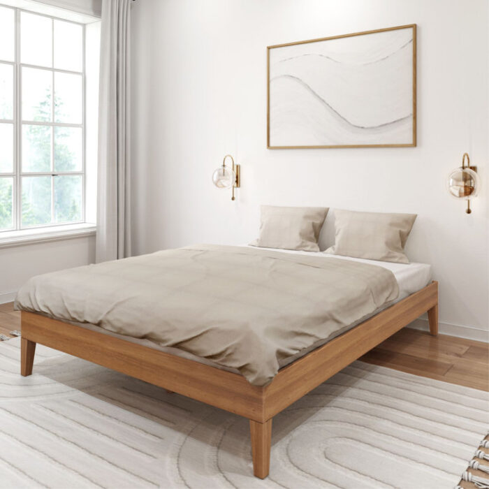 Arikah Solid Wood Bed - Chic Decora