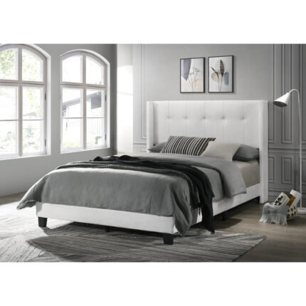 Arki Upholstered Wingback Bed - Chic Decora