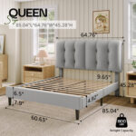 Arlet Upholstered Platform Bed - Chic Decora