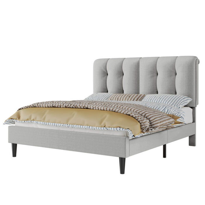 Arlet Upholstered Platform Bed - Chic Decora