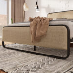 Arnasia Upholstered Metal Platform Bed - Chic Decora