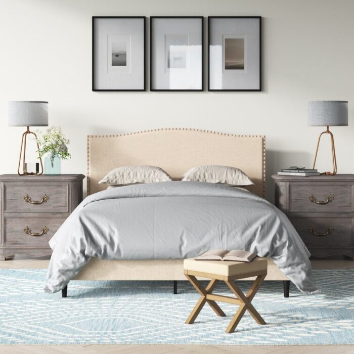 Arne Upholstered Platform Bed - Chic Decora