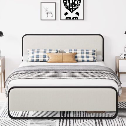 Arnie Metal Platform Bed - Chic Decora