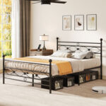 Arriella Metal Platform Bed No Box Spring Needed - Chic Decora