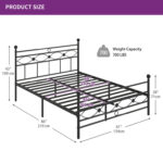 Arriella Metal Platform Bed No Box Spring Needed - Chic Decora