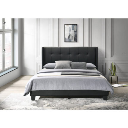 Arshaun Upholstered Wingback Bed - Chic Decora