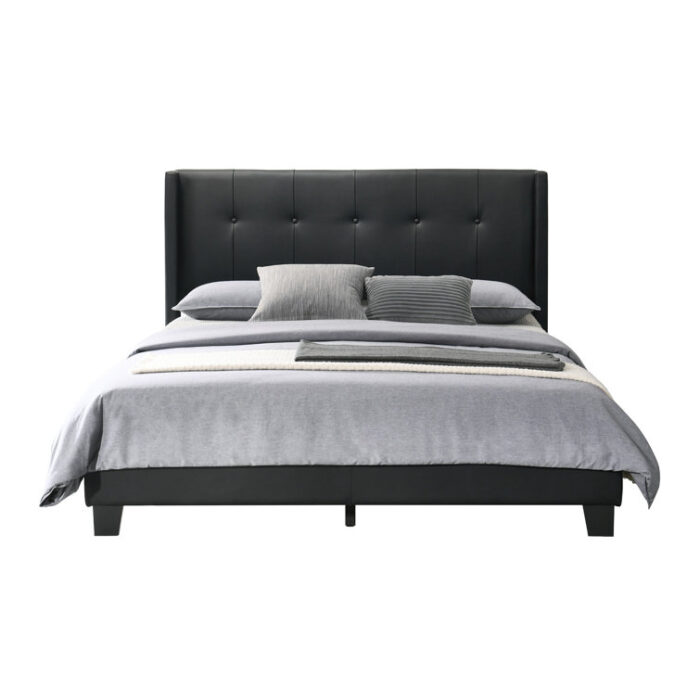 Arshaun Upholstered Wingback Bed - Chic Decora