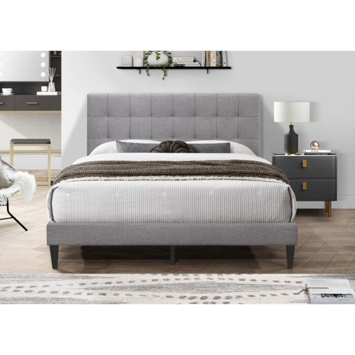 Artemiza Upholstered Platform Bed - Chic Decora