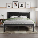 Artina Upholstered Metal Platform Bed - Chic Decora