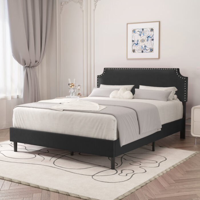 Arvada Upholstered Platform Bed - Chic Decora