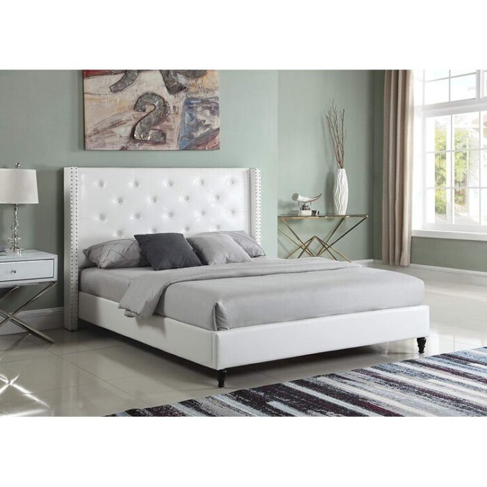 Arviso Upholstered Wingback Bed - Chic Decora