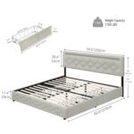 Arvyda Upholstered Platform Storage Bed - Chic Decora