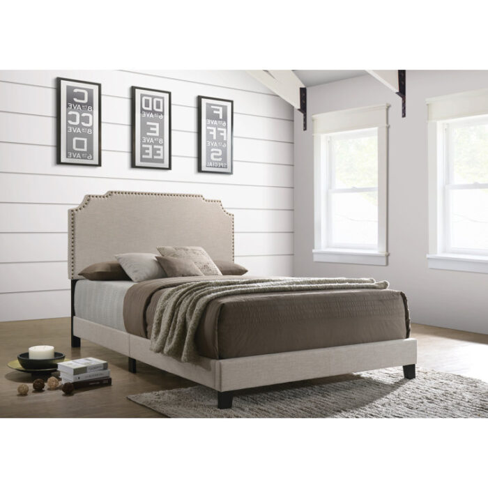 Asauni Upholstered Standard Bed - Chic Decora