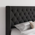 Asbey Upholstered Wingback Bed - Chic Decora