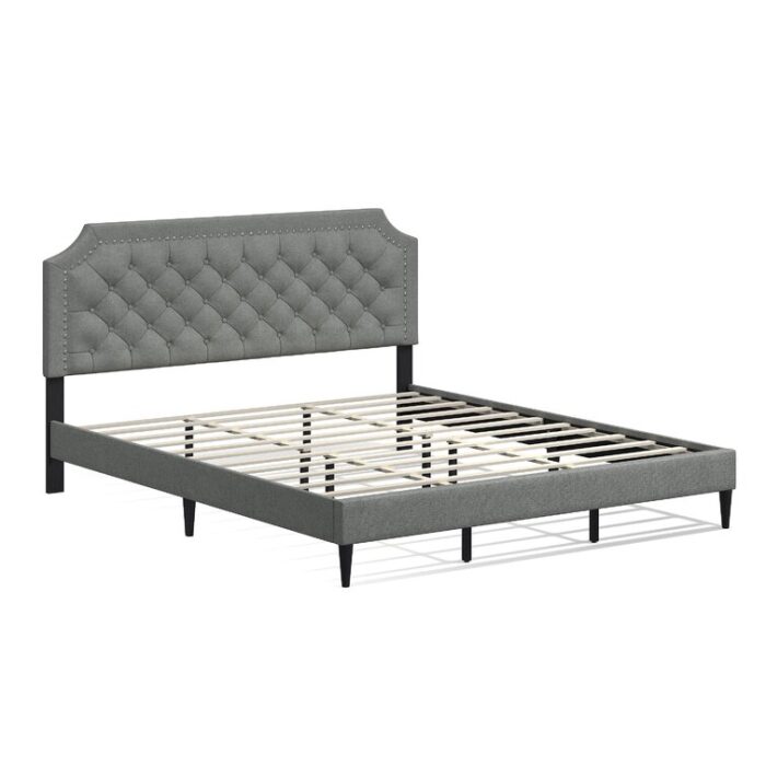 Asenet Upholstered Platform Bed - Chic Decora