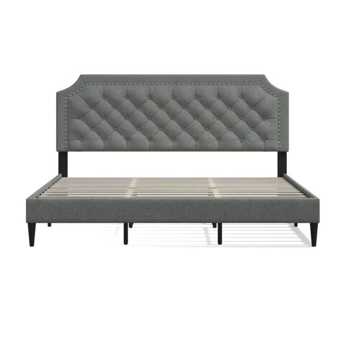 Asenet Upholstered Platform Bed - Chic Decora