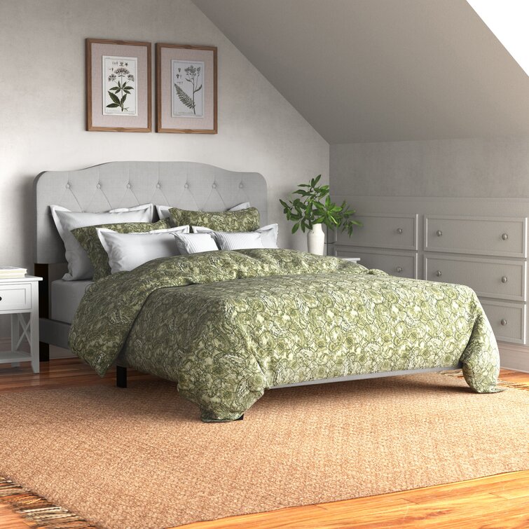 Ashari Upholstered Standard Bed - Chic Decora