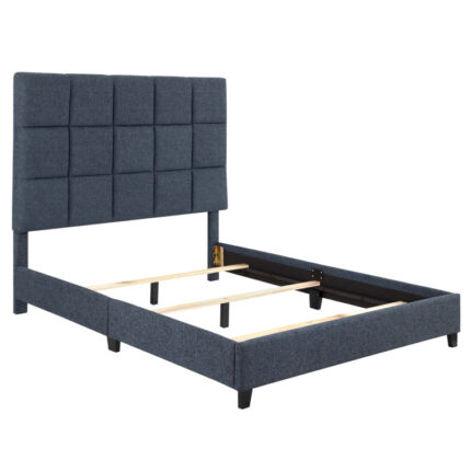 Ashiqu Squares Upholstered Platform Bed - Chic Decora