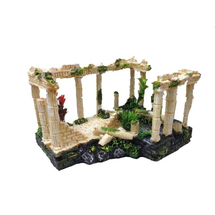 Asten Ancient Ruins Ornament for Aquarium Fish Tank Decoration - Chic Decora