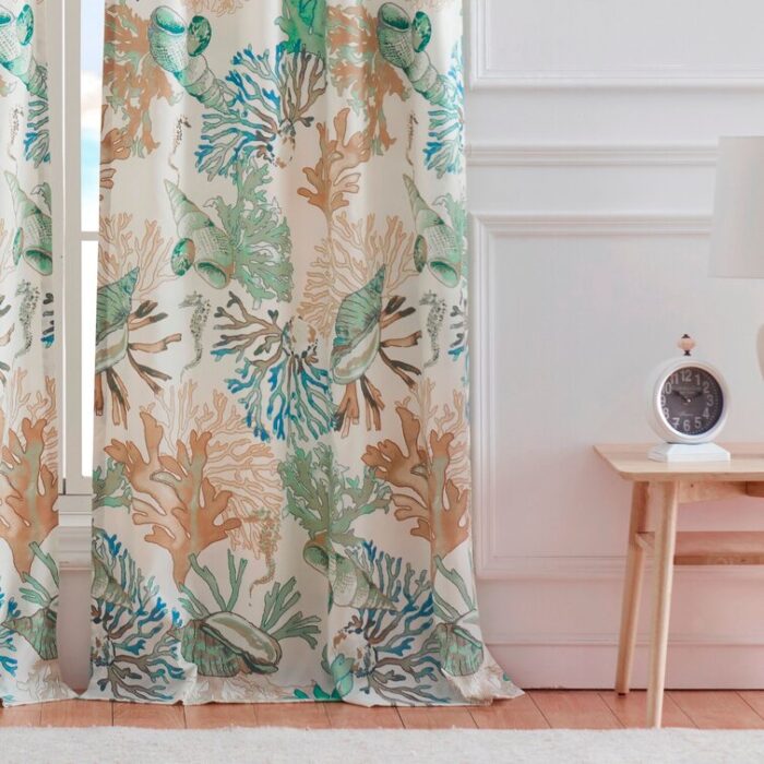 Atlantis Semi-Sheer Tab Top Curtain Panels (Set of 2) - Chic Decora