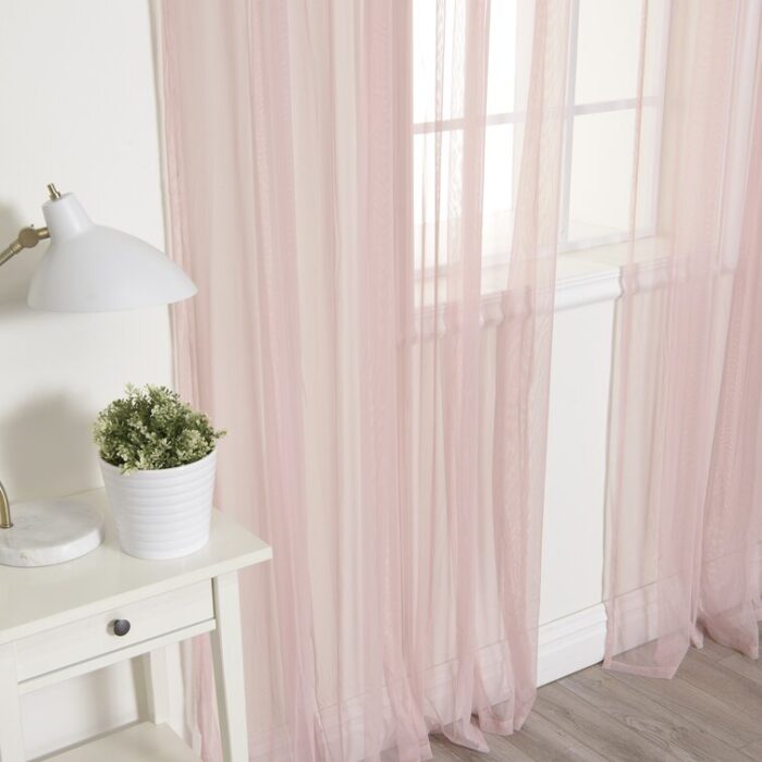 Attell Polyester Sheer Curtain Pair (Set of 2) - Chic Decora