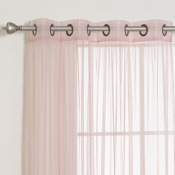 Attell Polyester Sheer Curtain Pair (Set of 2) - Chic Decora