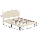 Audey Upholstered Platform Bed with Headboard & LED Lights - Chic Decora