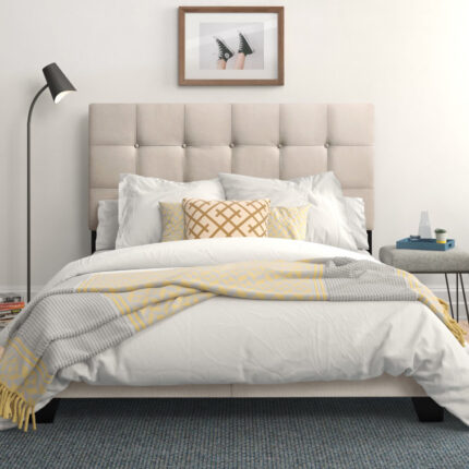 Auer Upholstered Standard Bed - Chic Decora