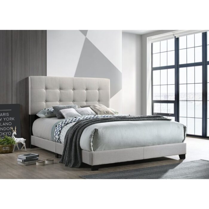 Auer Upholstered Standard Bed - Chic Decora