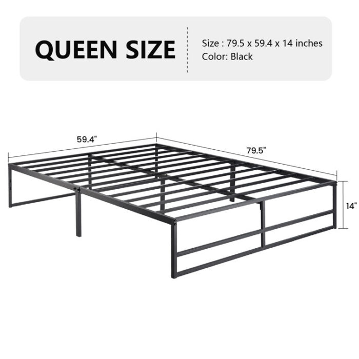 Aula 14” Storage Metal Platform Bed - Chic Decora