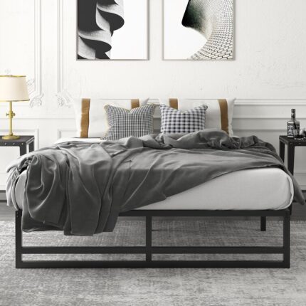 Aula 14” Storage Metal Platform Bed - Chic Decora