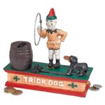 Authentic Circus Clown and Trick Dog Piggy Bank - Chic Decora