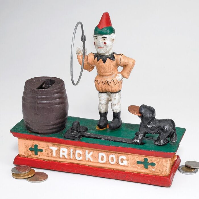 Authentic Circus Clown and Trick Dog Piggy Bank - Chic Decora