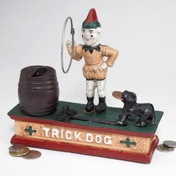 Authentic Circus Clown and Trick Dog Piggy Bank - Chic Decora