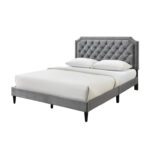 Ava Tufted Upholstered Low Profile Platform Bed - Chic Decora