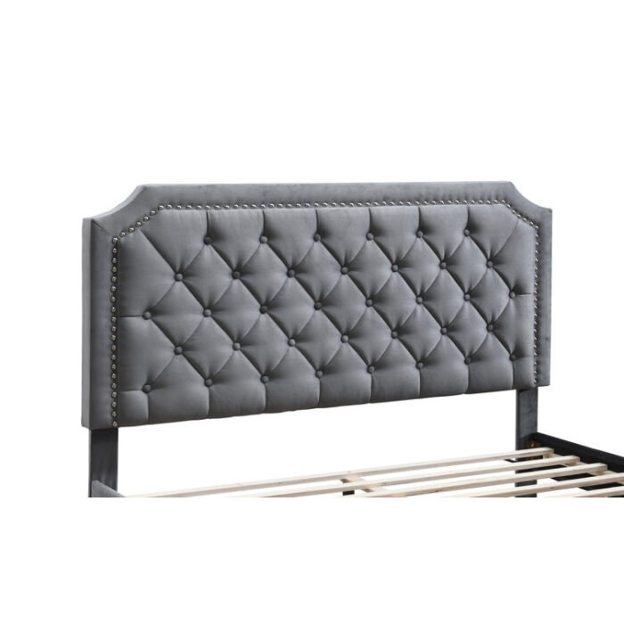 Ava Tufted Upholstered Low Profile Platform Bed - Chic Decora