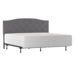 Aveen Upholstered Metal Panel Bed - Chic Decora