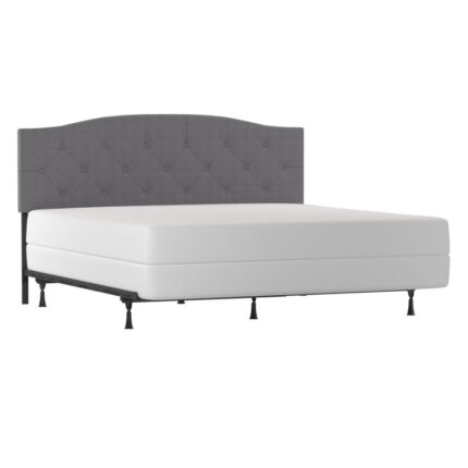 Aveen Upholstered Metal Panel Bed - Chic Decora