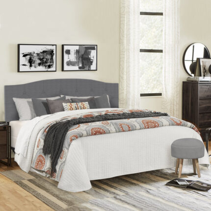 Aveen Upholstered Metal Panel Bed - Chic Decora