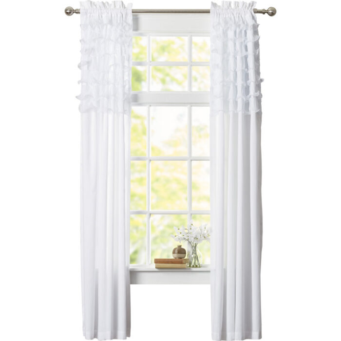 Avery Polyester Semi Sheer Curtain Pair (Set of 2) - Chic Decora