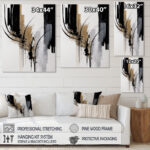 Avetik Black And White Expression II – Modern Canvas Wall Art - Chic Decora