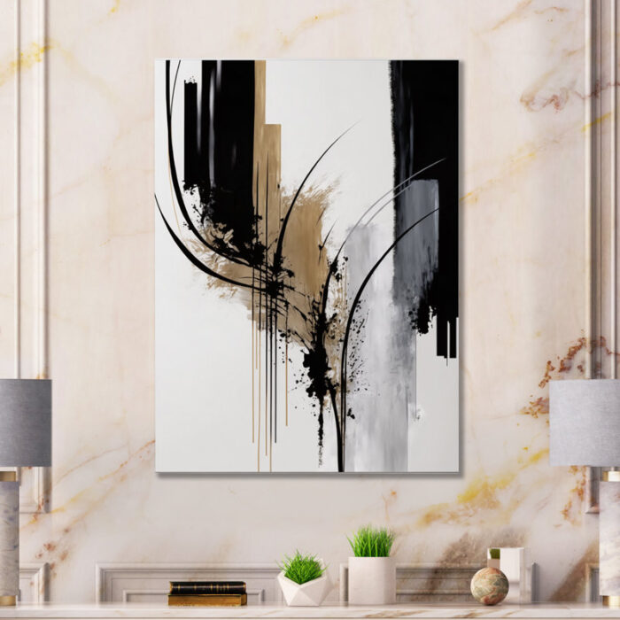 Avetik Black And White Expression II – Modern Canvas Wall Art - Chic Decora