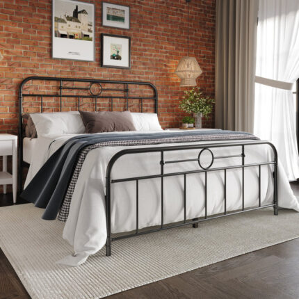 Avier Metal Spindle Bed - Chic Decora