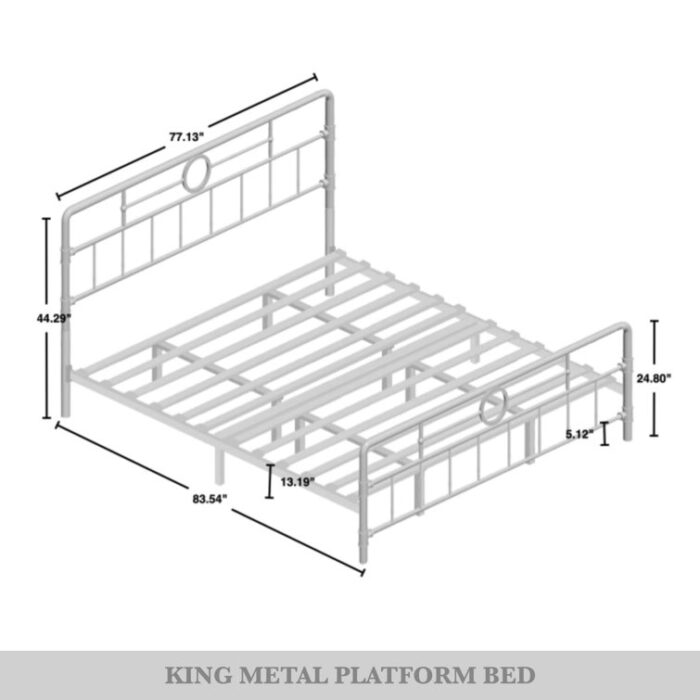 Avier Metal Spindle Bed - Chic Decora