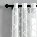 Avon Trellis Sheer Polyester Sheer Curtain Pair (Set of 2) - Chic Decora