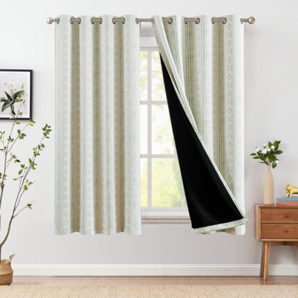 Solid Blackout Thermal Grommet Curtain Panel Set (Set of 2) - Chic Decora